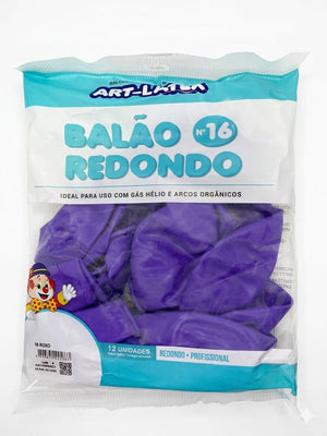 BALÃO REDONDO  N16 ART LATEX 12 UND