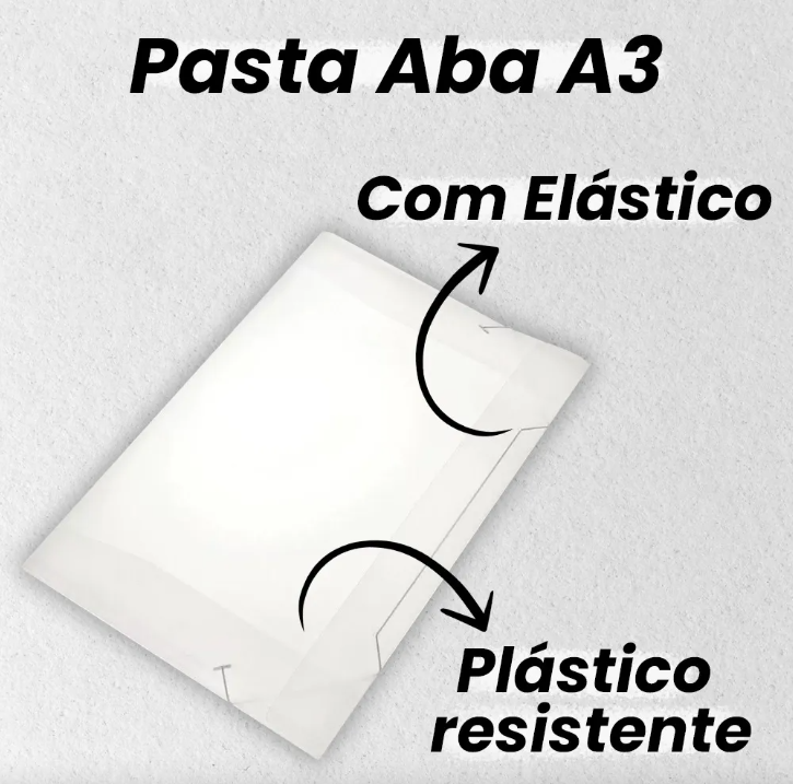PASTA ABA ELASTICO A3 CRISTAL 3021