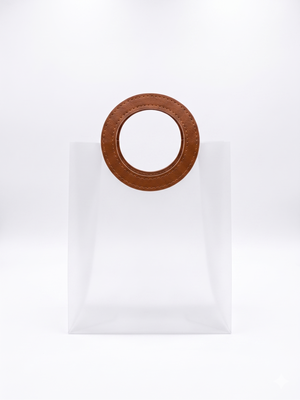 SACOLA PLASTICA PRESENTE ALÇA REDONDA COURO 18X16CM UNICASA