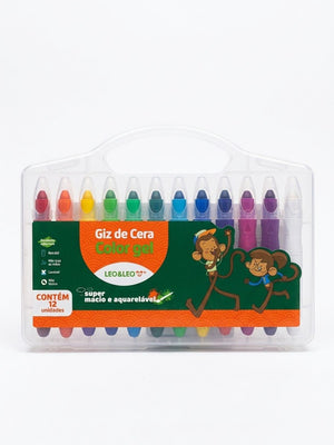 GIZ CERA COLOR GEL 12 CORES MALETA LEO E LEO