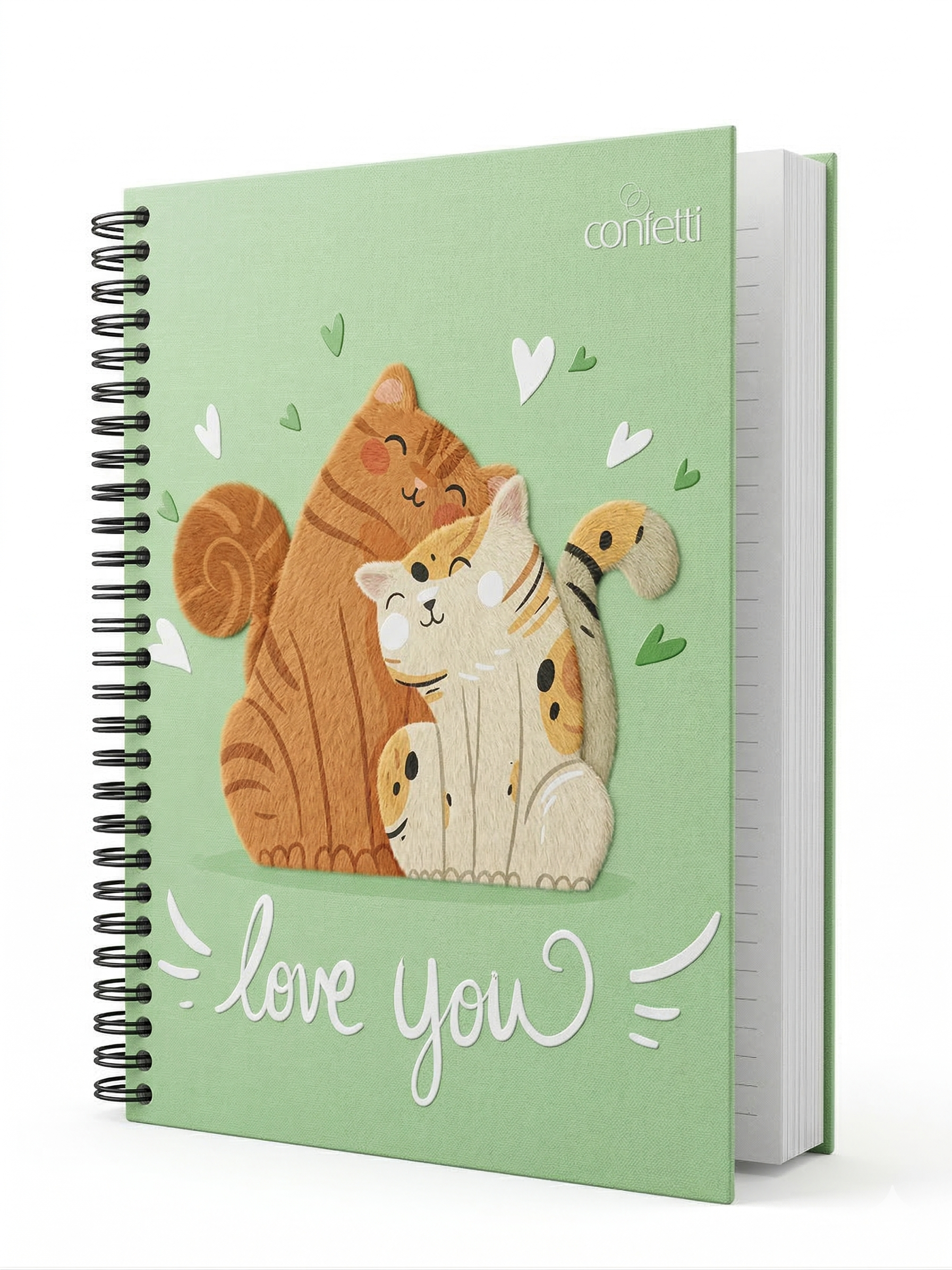 CADERNO 15 M CONFETTI CATS 240 FLS