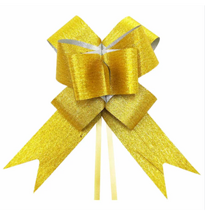 LAÇO PRESENTE PRONTO MEDIO DOURADO GLITTER MAKE MAIS 5233