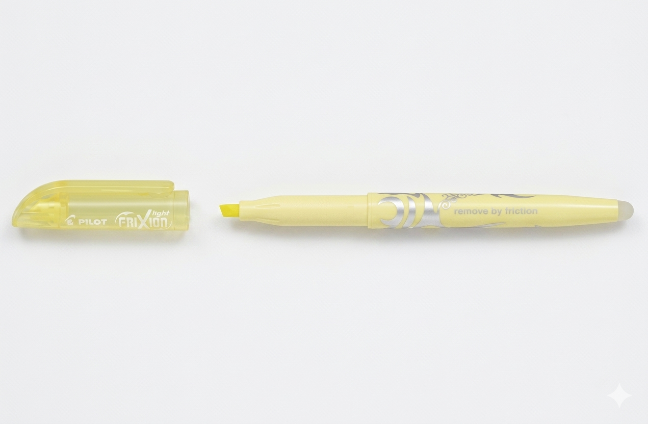 CANETA MARCA TEXTO REMOVE FRIXION LIGHT APAGAVEL PILOTO AMARELO PASTEL
