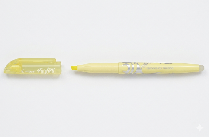 CANETA MARCA TEXTO REMOVE FRIXION LIGHT APAGAVEL PILOTO AMARELO PASTEL