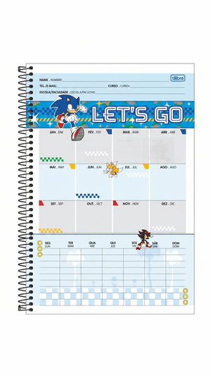 CADERNO 1M ESPIRAL SONIC 80 FLS TILIBRA