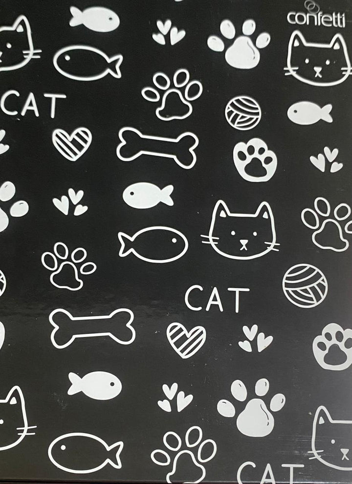 CADERNO BROCHURA CATS CONFETTI 80 FLS 