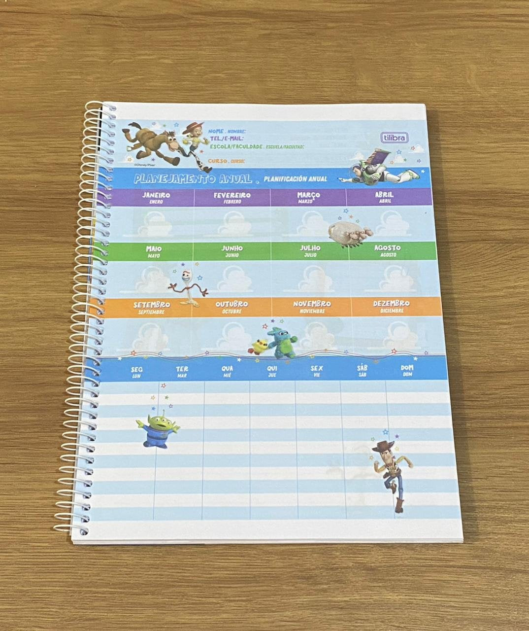 CADERNO 1M ESPIRAL TOY STORY 80 FLS TILIBRA