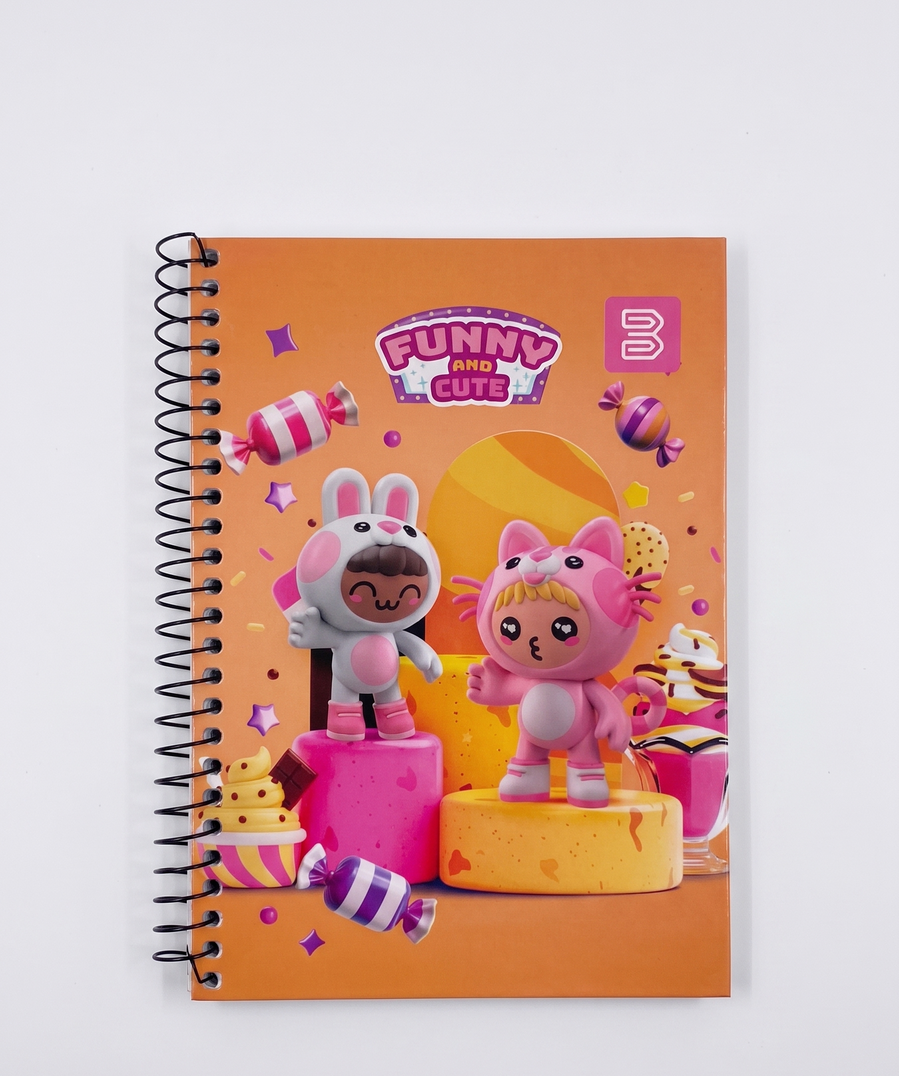 CADERNO ESPIRAL PEQUENO 2265 FUNNY CUTE 96 FLS BETINHO