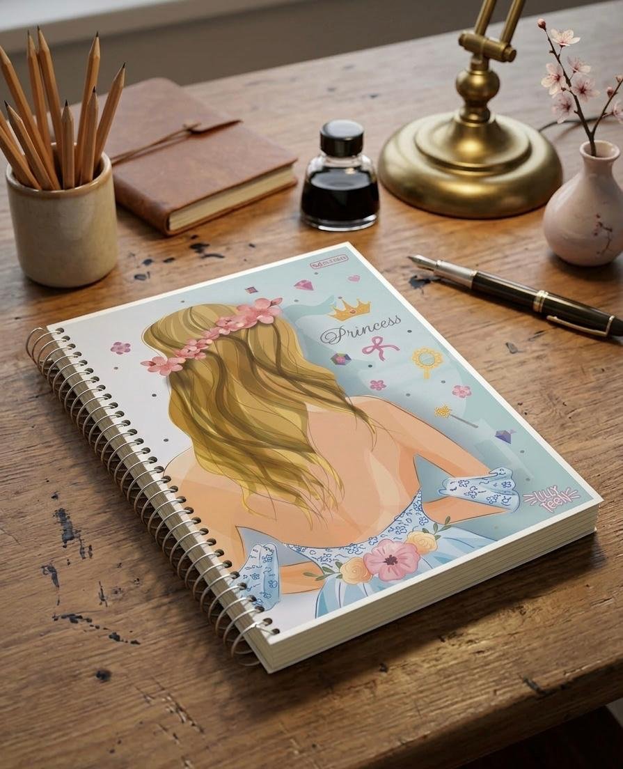 CADERNO UNI ESPIRAL 1 M  LILLY TEEN JANDAIA  96 FLS