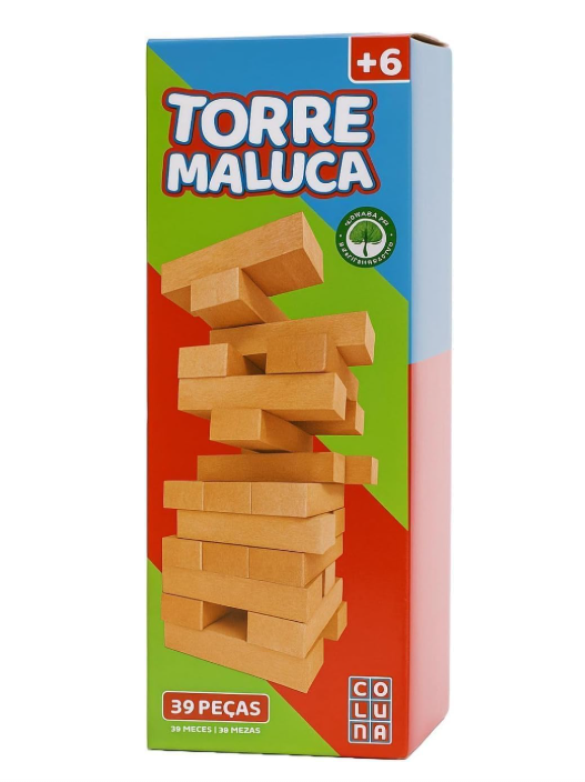 BRINQUED PEDAGOGICO TORRE MALUCA 39 PEÇAS COLUNA