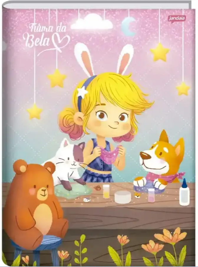 CADERNO BROCHURA GRANDE TURMA DA BELA CD JANDAIA 80 FLS 