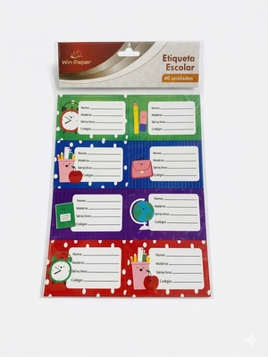 ETIQUETA ESCOLAR 40 UNIDADES WPE20035