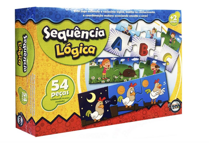 BRINQUEDO EDUCATIVO SEQUENCIA LOGICA 54PÇS 12108