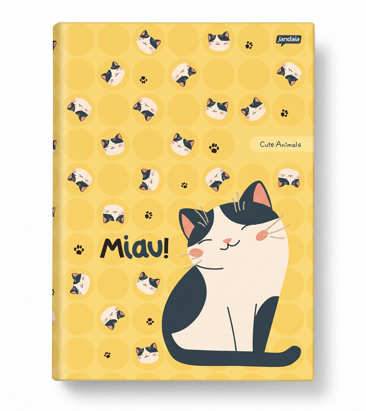 CADERNO BROCHURA 7658 CUTE ANIMALS 80 FLS JANDAIA