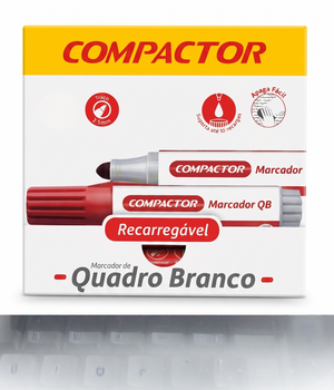 MARCADOR QUADRO BRANCO RECARREGAVEL COMPACTOR