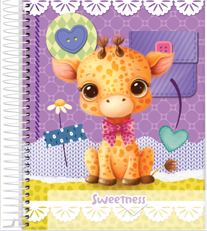 CADERNO 10 MATERIAS CD SWEETNESS  160 FLS JANDAIA
