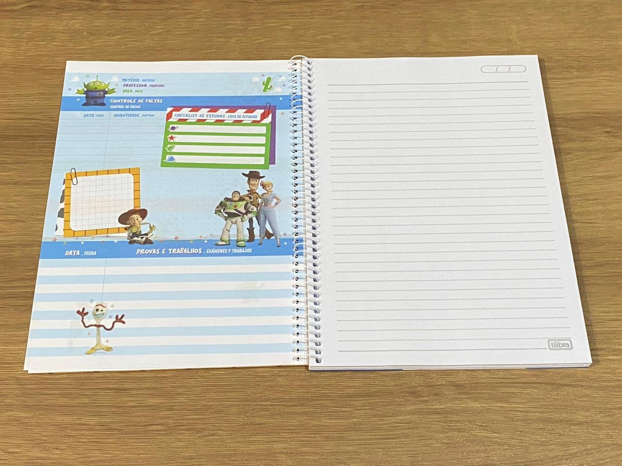 CADERNO 1M ESPIRAL TOY STORY 80 FLS TILIBRA