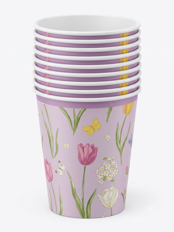 COPO PAPEL FLOR 10 UND UNICASA