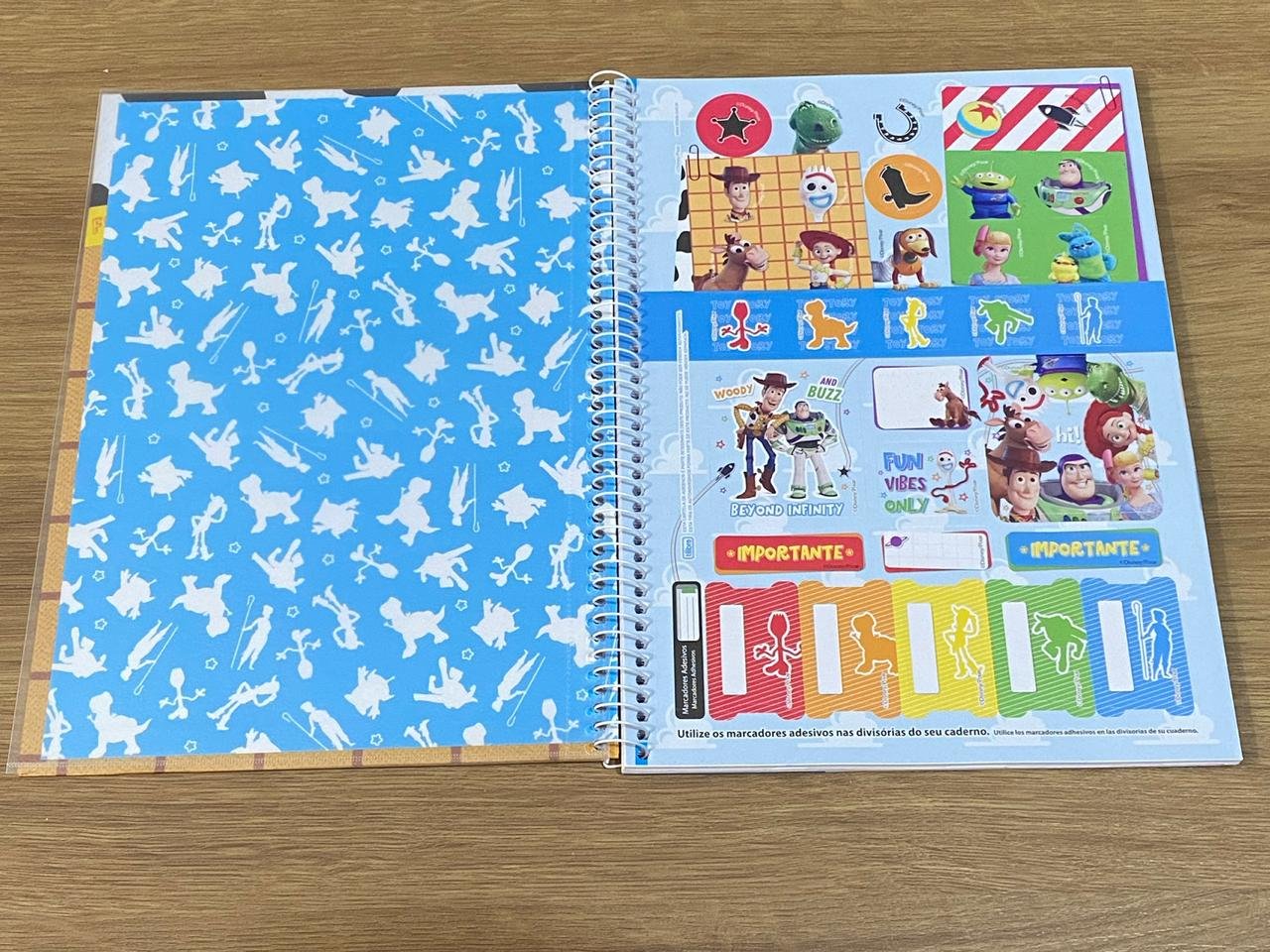 CADERNO 1M ESPIRAL TOY STORY 80 FLS TILIBRA