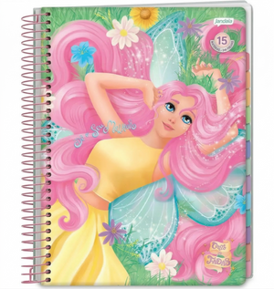 CADERNO 15 MATERIAS CONTO DE FADAS JANDAIA 240 FLS