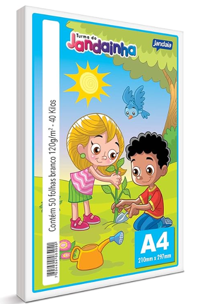 PAPEL A4 120G PESO 40 JANDAIA 50 FLS
