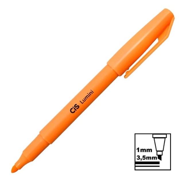 CANETA MARCA TEXTO LUMINI NEON CIS 