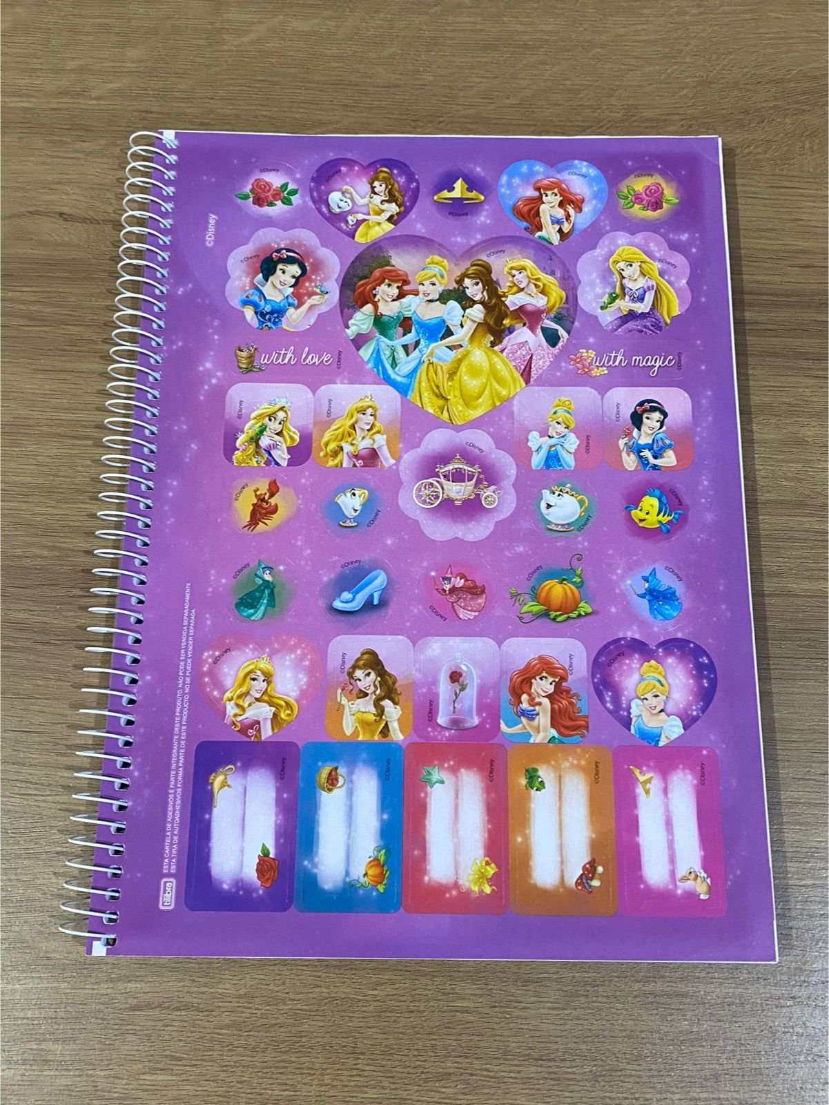CADERNO 1M UNIV ESPIRAL PRINCESAS DISNEY TILIBRA 80 FLS