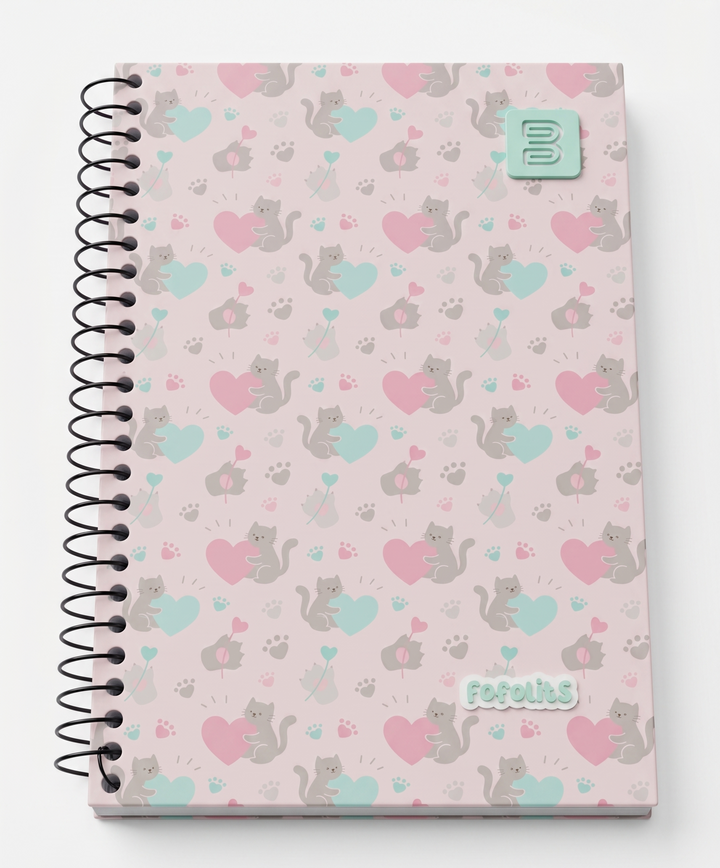 CADERNO ESPIRAL PEQUENO 2586 FOFOLITS 96 FLS BETINHO