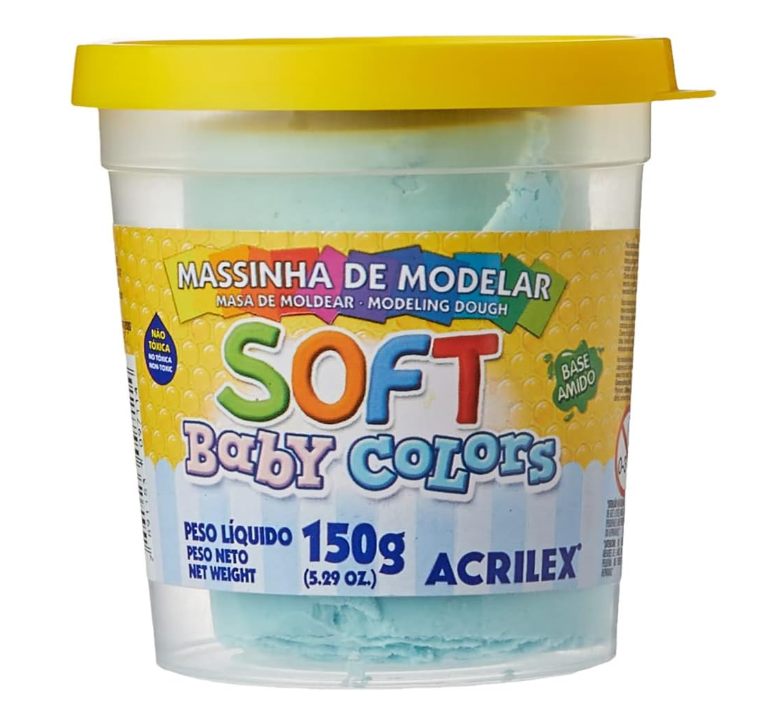 MASSA MODELAR SOFT BABY COLOR POTE 150G ACRILEX 