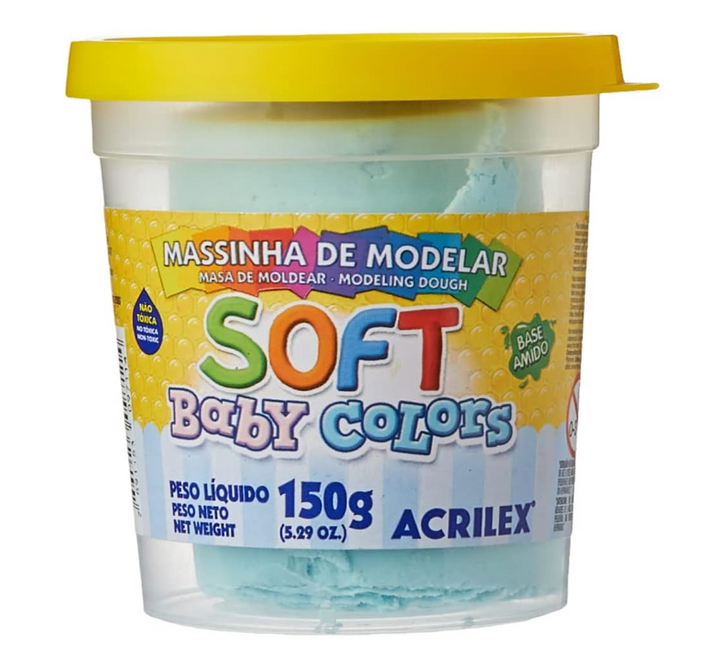 MASSA MODELAR SOFT BABY COLOR POTE 150G ACRILEX 