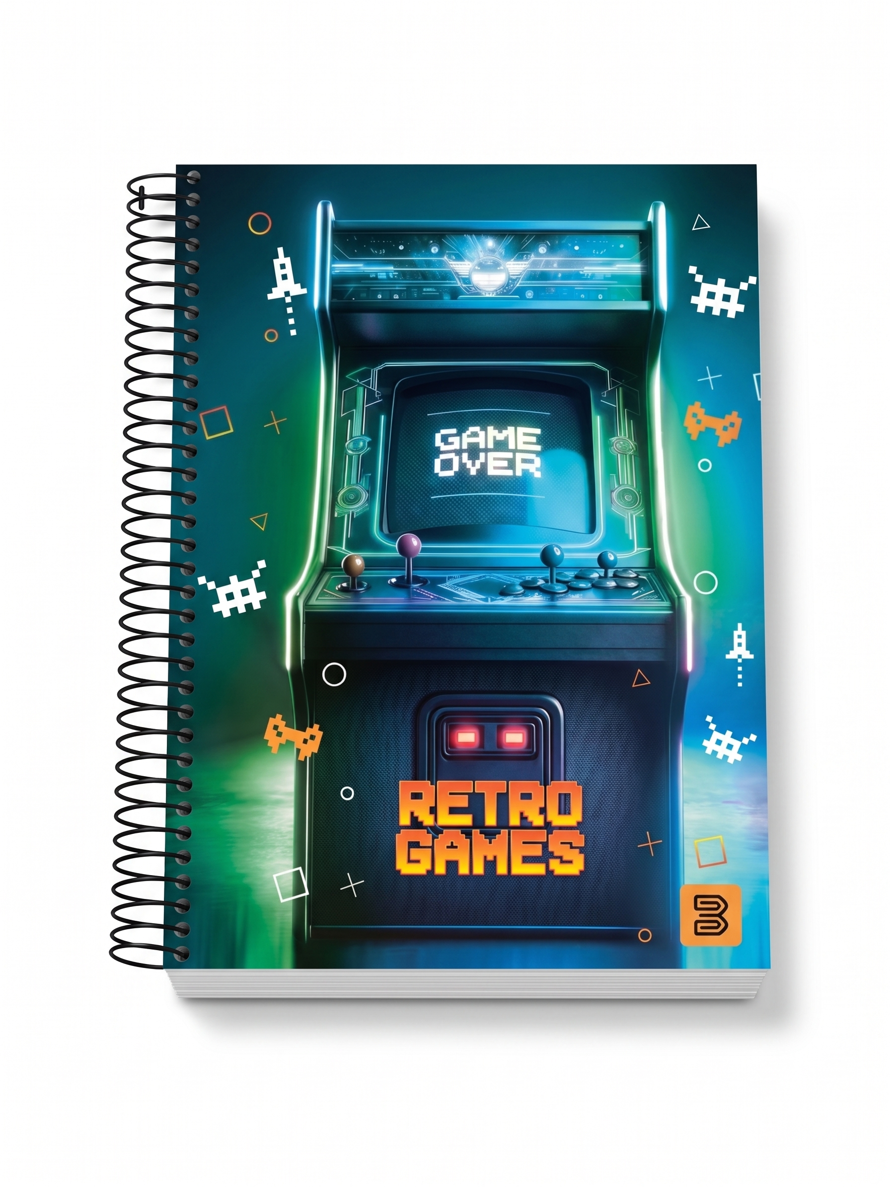 CADERNO 12M 7538 RETRO GAMES 192 FLS JANDAIA