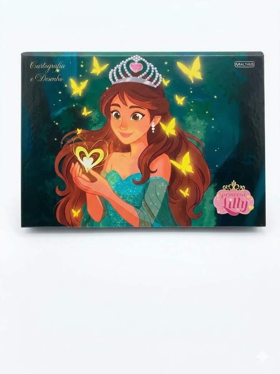 CADERNO BROCHURA DESENHO PRINCESA LILLY JANDAIA 96 FLS