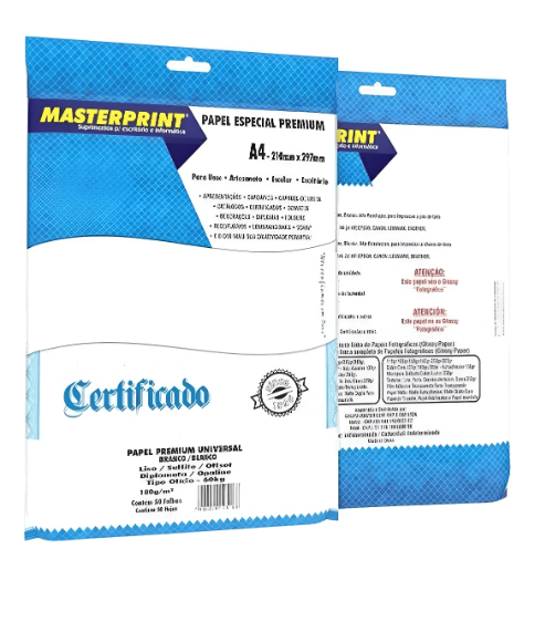 PAPEL A4 BRANCO 60KG 180G DIPLOMATA MASTERPRI