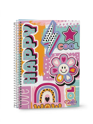 CADERNO UNIV 1M MAGIA BASIC CONFETTI 80 FLS 