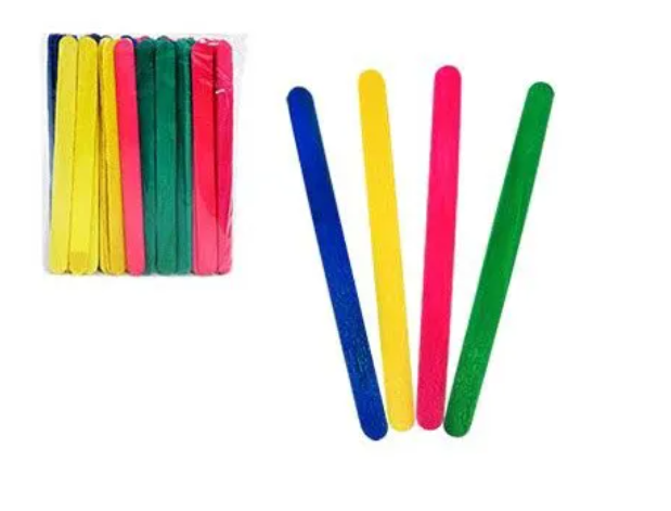 PALITO PICOLE COLORIDO 50 UND YDH 2823
