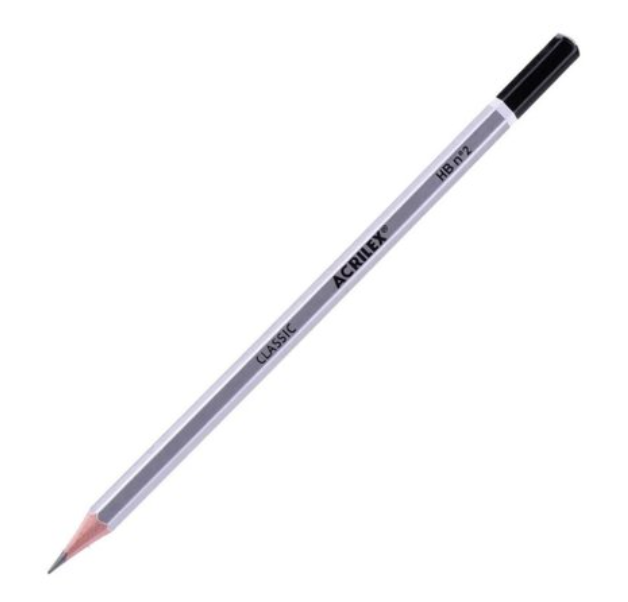 LAPIS PRETO CLASSIC HB N02 ACRILEX