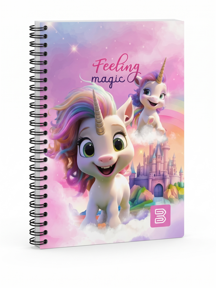 CADERNO ESPIRAL PEQUENO 2418 ENCANTO UNÍCORNIOS 96 FLS BETINHO
