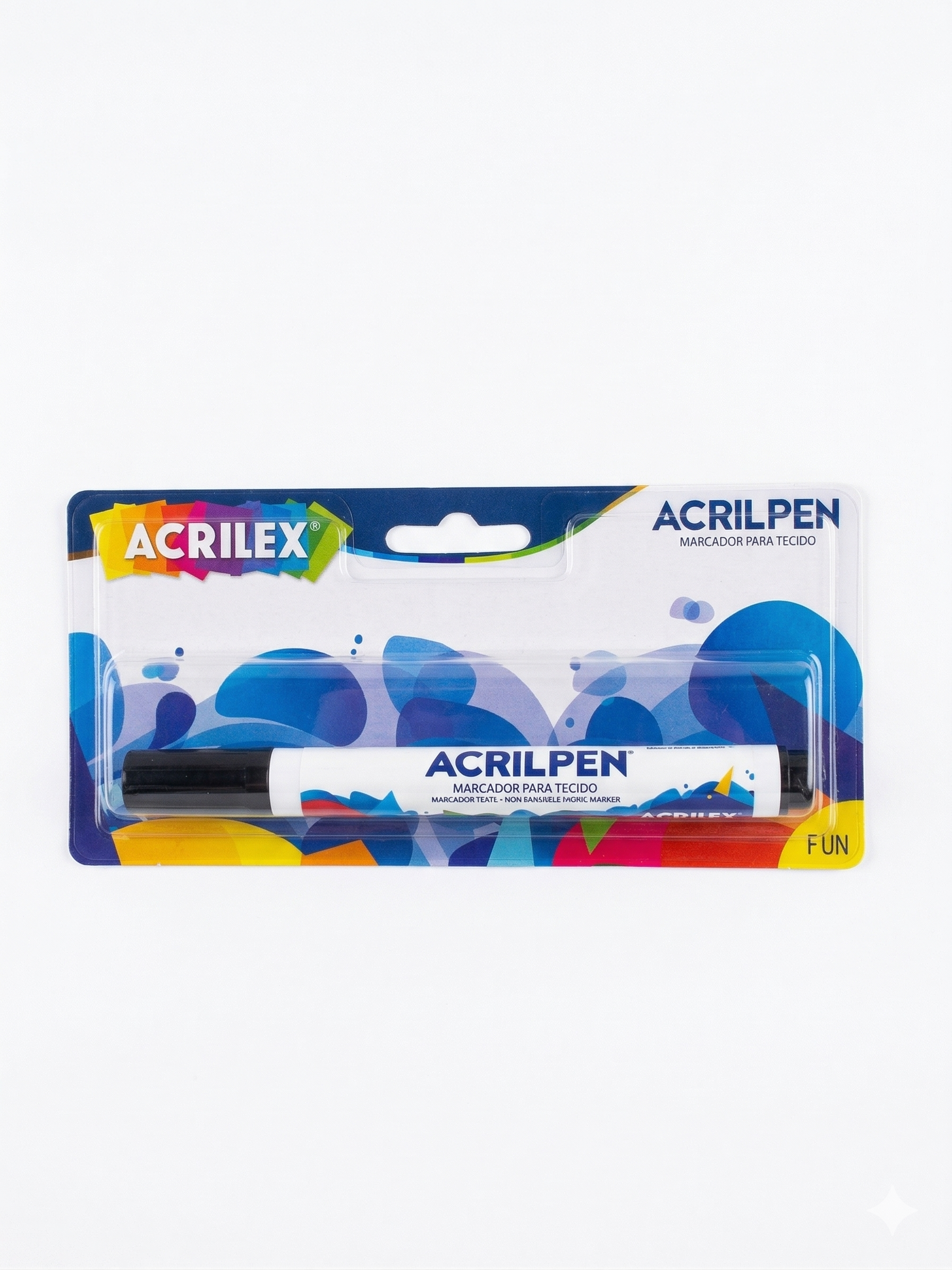 MARCADOR PARA TECIDO ACRILEX PRETO REF04406