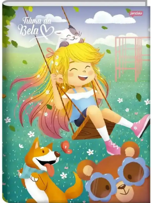 CADERNO BROCHURA GRANDE TURMA DA BELA CD JANDAIA 80 FLS 
