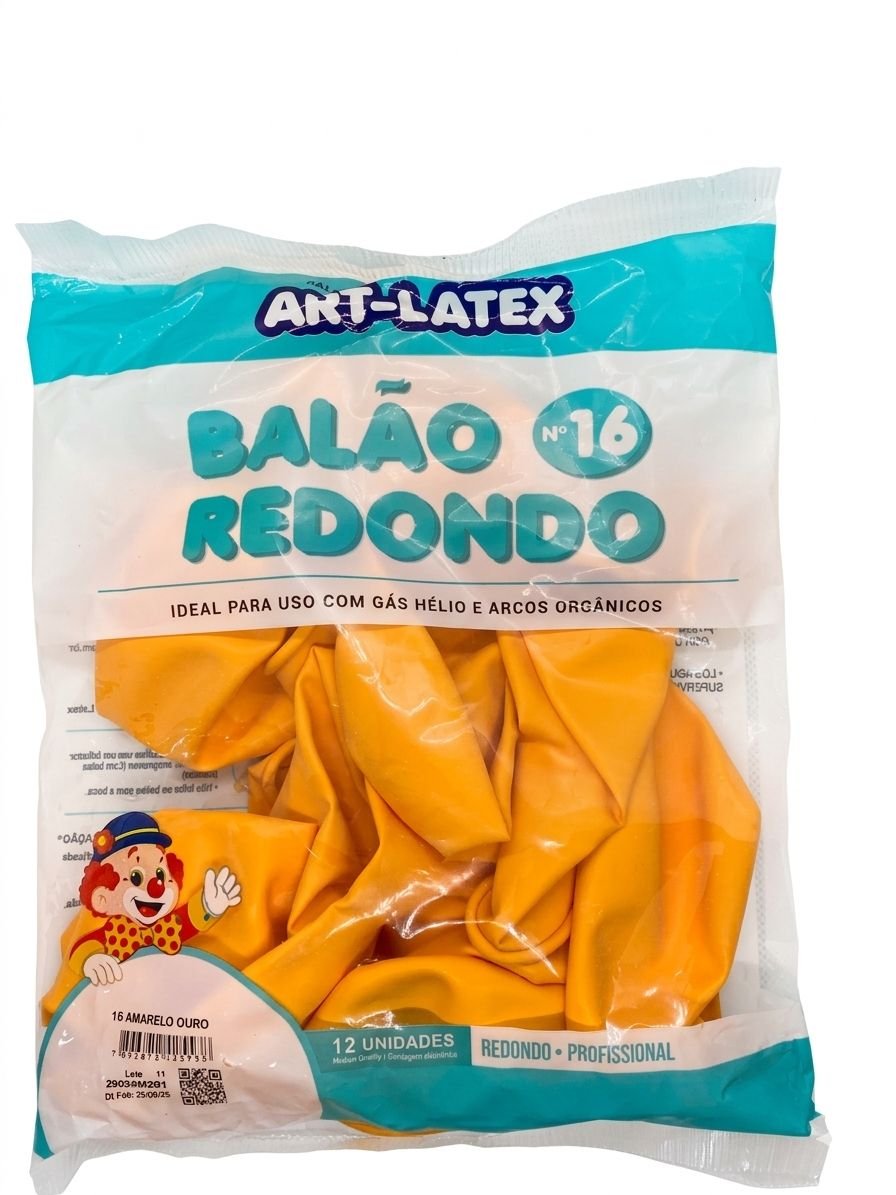 BALÃO REDONDO  N16 ART LATEX 12 UND