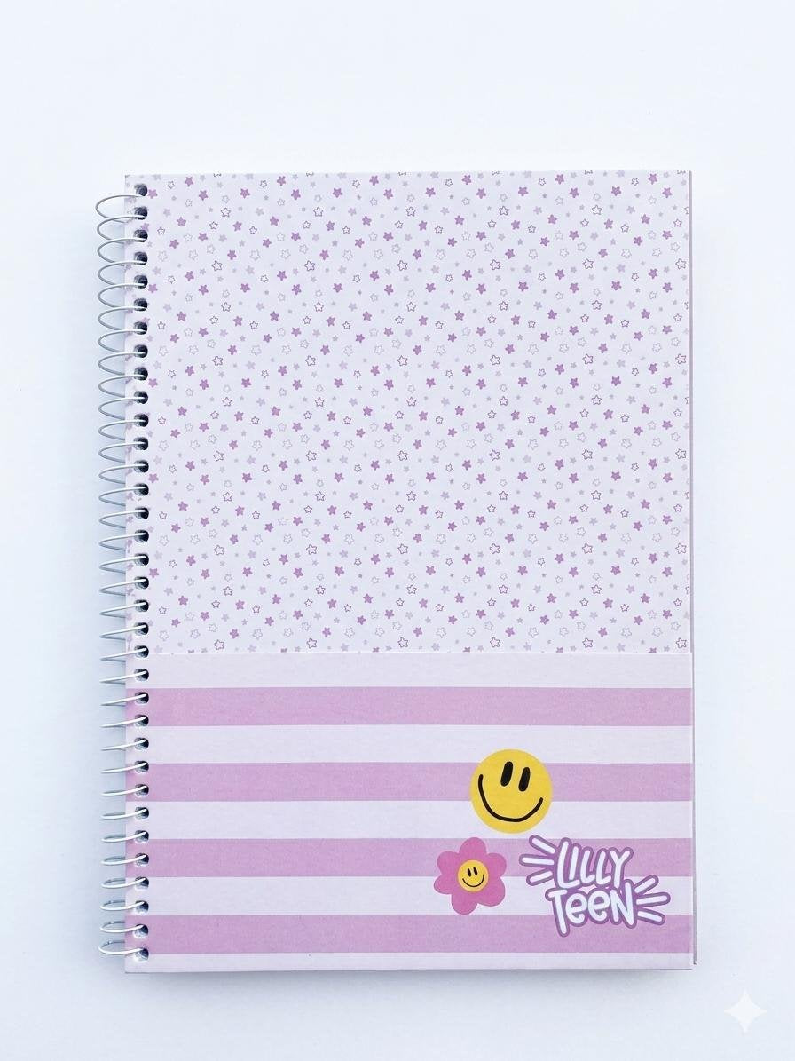 CADERNO UNI ESPIRAL 1 M  LILLY TEEN JANDAIA  96 FLS