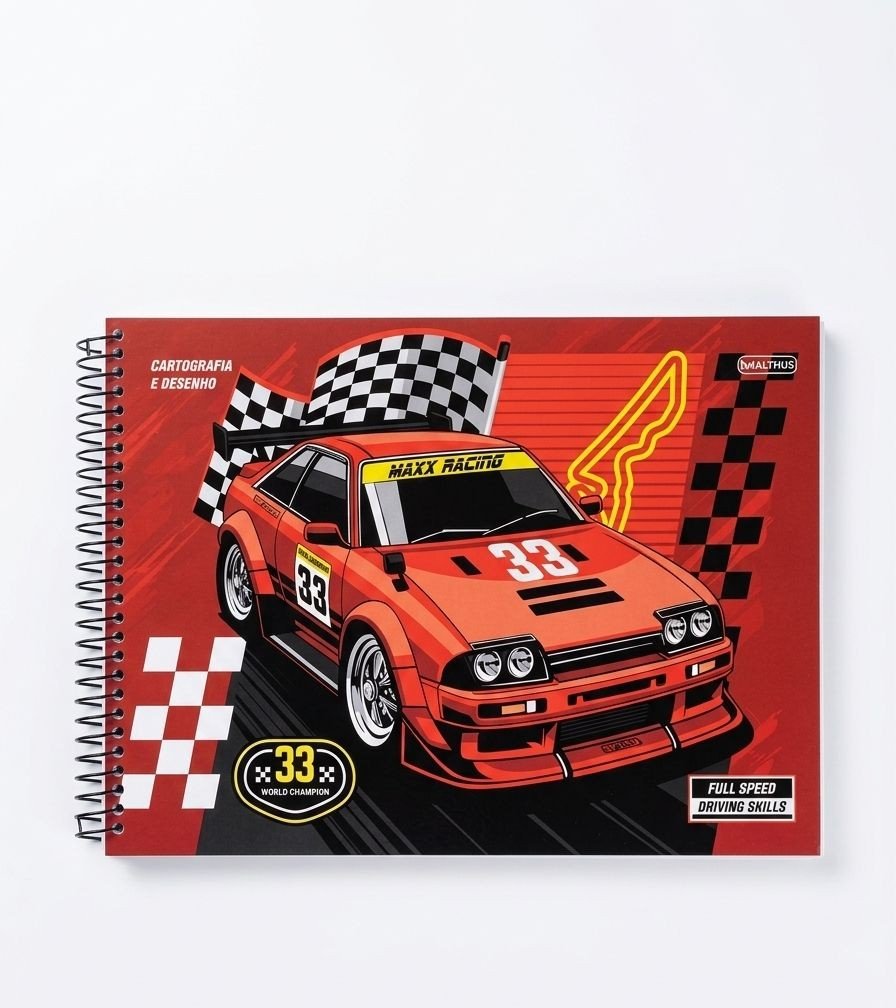 CADERNO DESENHO BROCHURA MAX RACIN MALTHUS 96 FLS