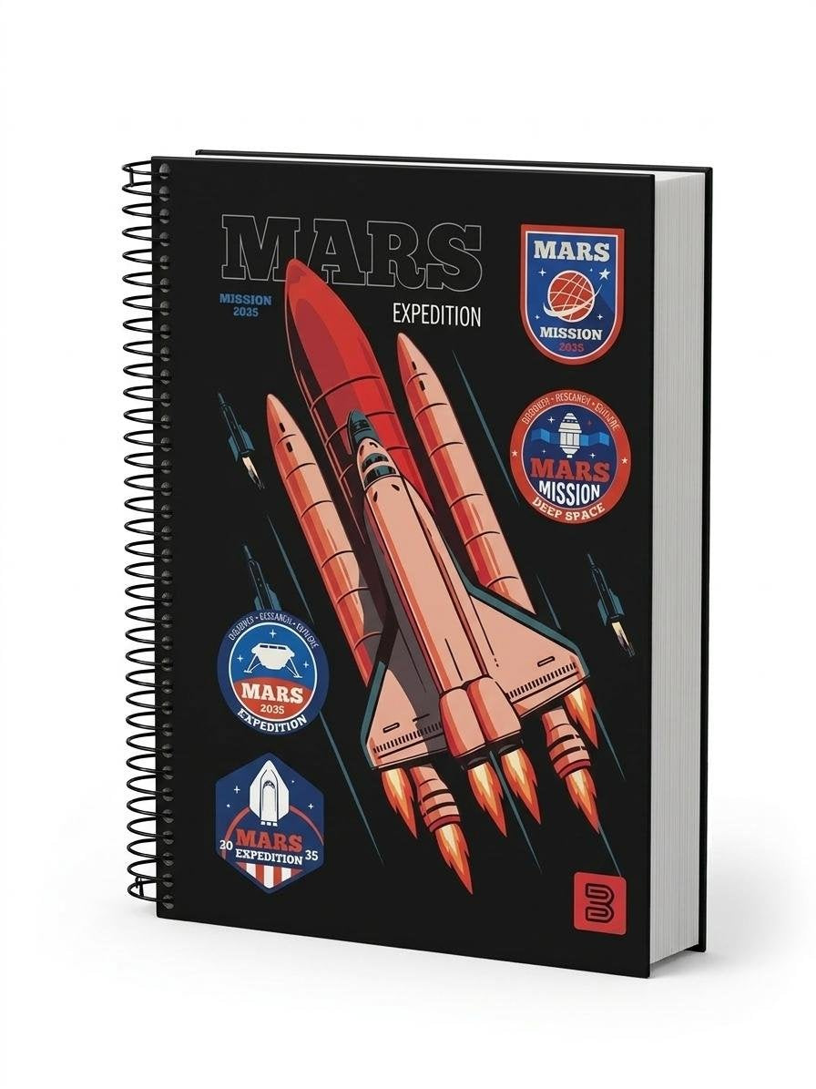 CADERNO 10M MARS ESPEDITION JANDAIA 160 FLS