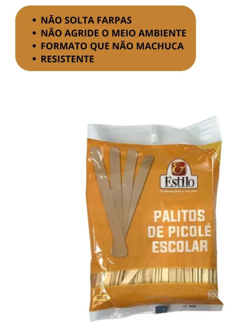 PALITOS PICOLE ESCOLAR 100 UND E0266