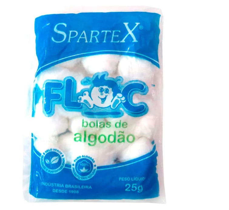 ALGODÃO BOLA FLOCOS 25G SPARTEX