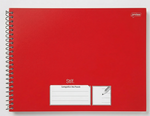 CADERNO MEIA PAUTA ESPIRAL STIFF JANDAIA 80 FLS 