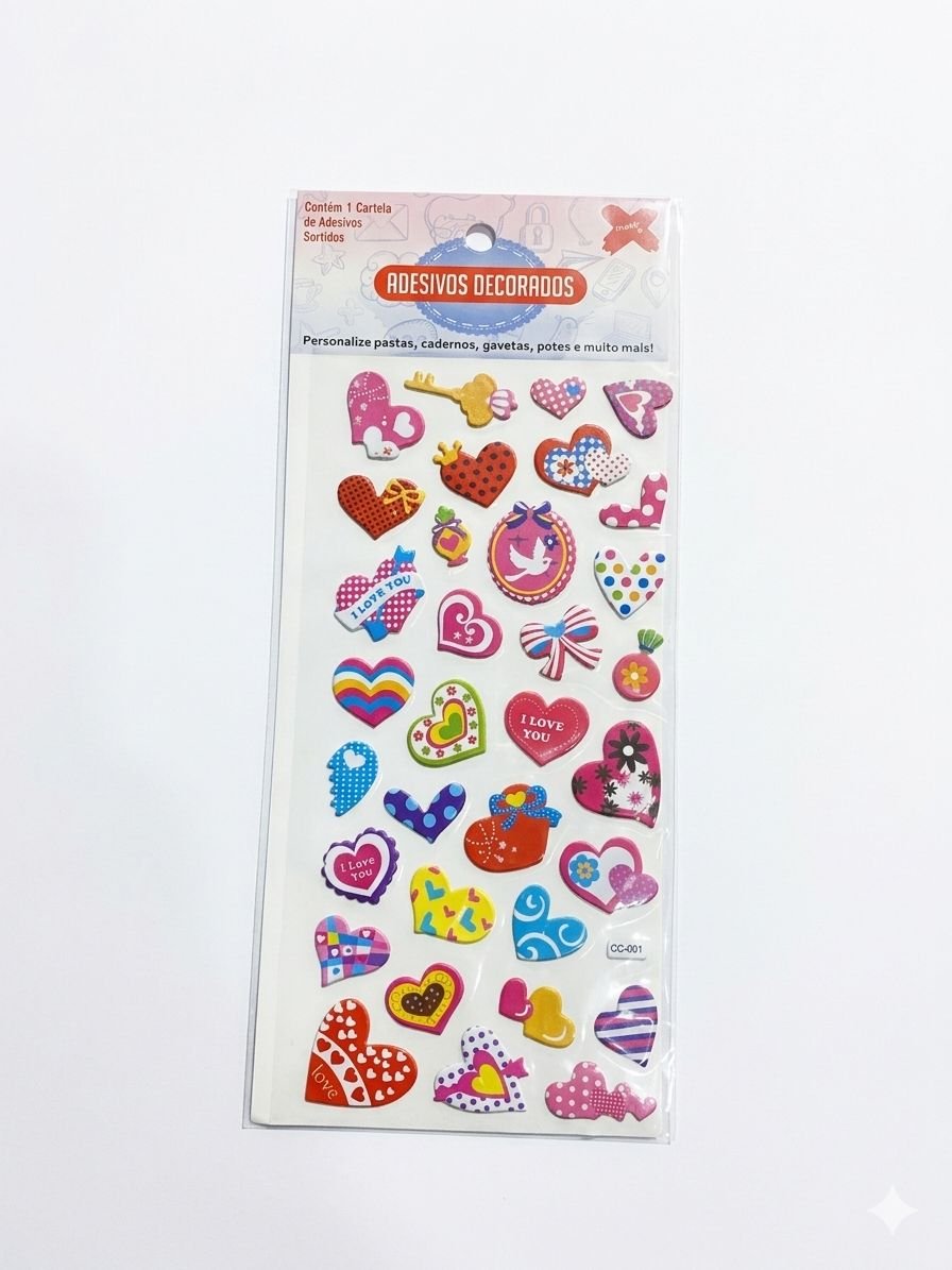CARTELA ADESIVOS 3D PRINCESA KIDS MAKE MAIS
