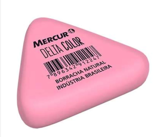 BORRACHA DELTA COLOR TRIANGULAR MERCUR 1121