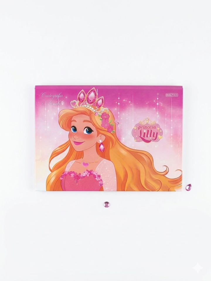 CADERNO BROCHURA DESENHO PRINCESA LILLY JANDAIA 96 FLS