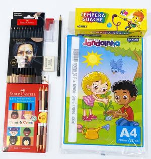 KIT DESENHANDO EM CASAS COM BLOCO DE PAPEL